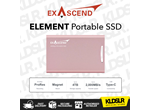 Exascend Element Portable Magnetic SSD with USB 3.2 Type-C Interface (2TB, Rose Gold)